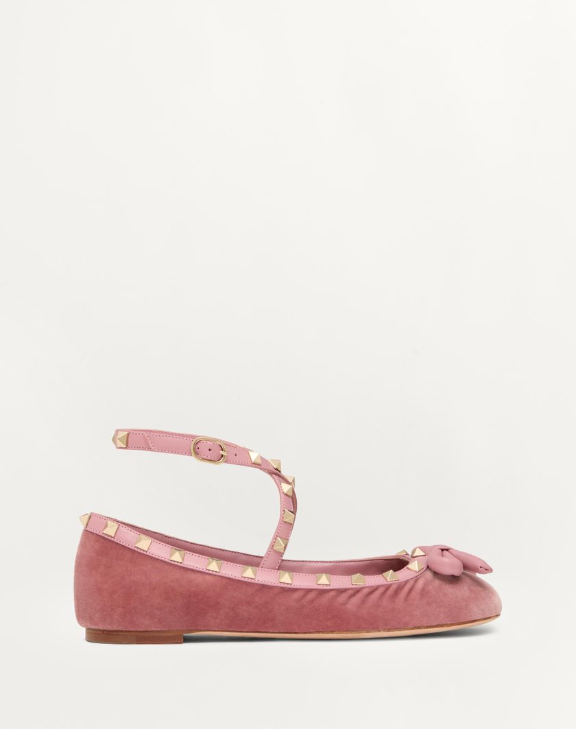 ROCKSTUD VELVET BALLERINA - Image 6